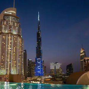 Apartment Ch Urban Haven - 1br At Boulevard Point With Burj & Fountain Views