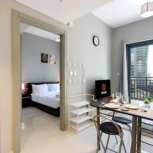 شقة Stylish 1br Close To Metro Burj Khalifa & Canal