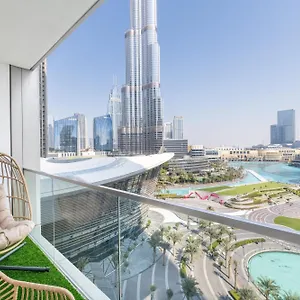 Appartamento Hermes-style 2br, Full Burj Khalifa View - Infinity Pool - Full Fountain View *
