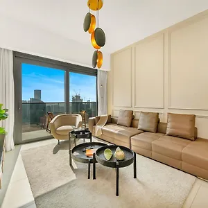 شقة Luxe 1br 5 Mins To Mall And Burj Khalifa *