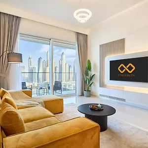 Luxury 2br In Grand Bleu Tower At Emaar Beachfront - High Floor With Marina And View, Private Access By Stayfinity *