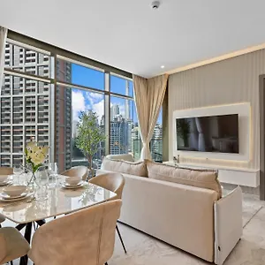 Sleek 1bedroom With Burj Khalifa View In Peninsula Appartement *