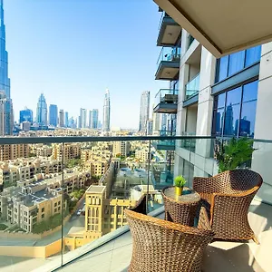 Burj Khalifa Panoramic View-1br,4 Guests, Downtown Lejlighed