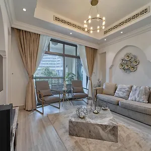 Burj Khalifa Partial View Peak Living Luxury 2br Souk Al-bahar Beside Mall-golden Homes *
