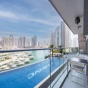 Luxury Damac 2-bed With Stunning Marina Views Апартаменты Дубай