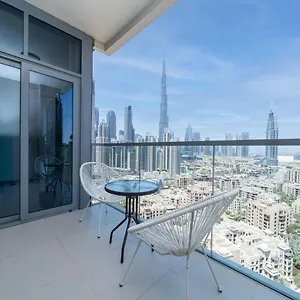 Luxury Downtown 3 Bed Maids With Full Burj View Dubai