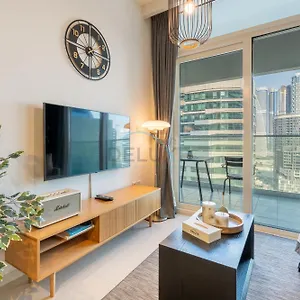 Canal And Views 1br With Balcony Near Park, Reva Residences, Business Bay By Deluxe Homes 아파트 *