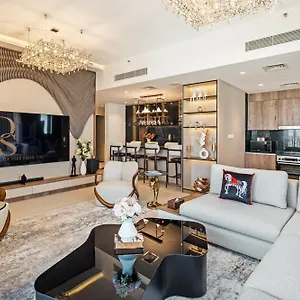Skyline Vista 3-bedroom Haven With Lagoon Retreat 아파트 두바이