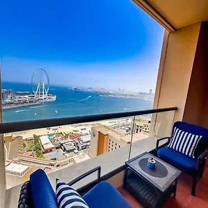 Panoramic Sea View & Eye, Mins To Jbr 아파트 두바이