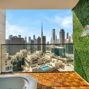 아파트 Trendy 1br Private Jacuzzi Burj Khalifa View 두바이