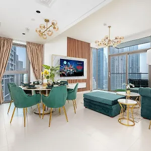 아파트 Stylish 2br With Burj View & 5 Min From Mall